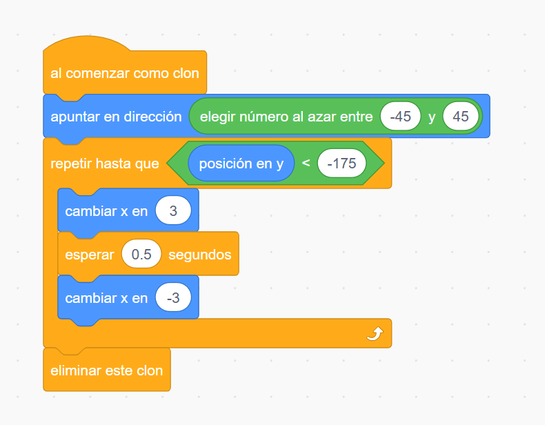 Pista Movimiento Clones
